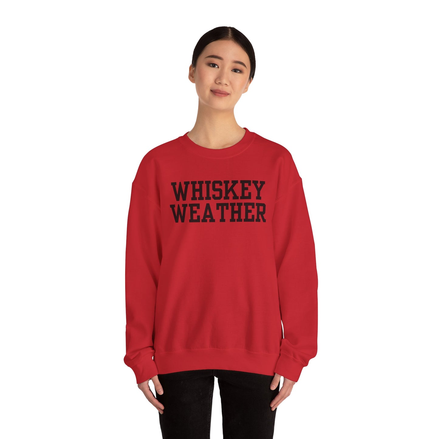 Whiskey Weather Crewneck Sweatshirt | Cozy Fall Apparel, Unisex Gift, Vintage Style, Autumn Fashion