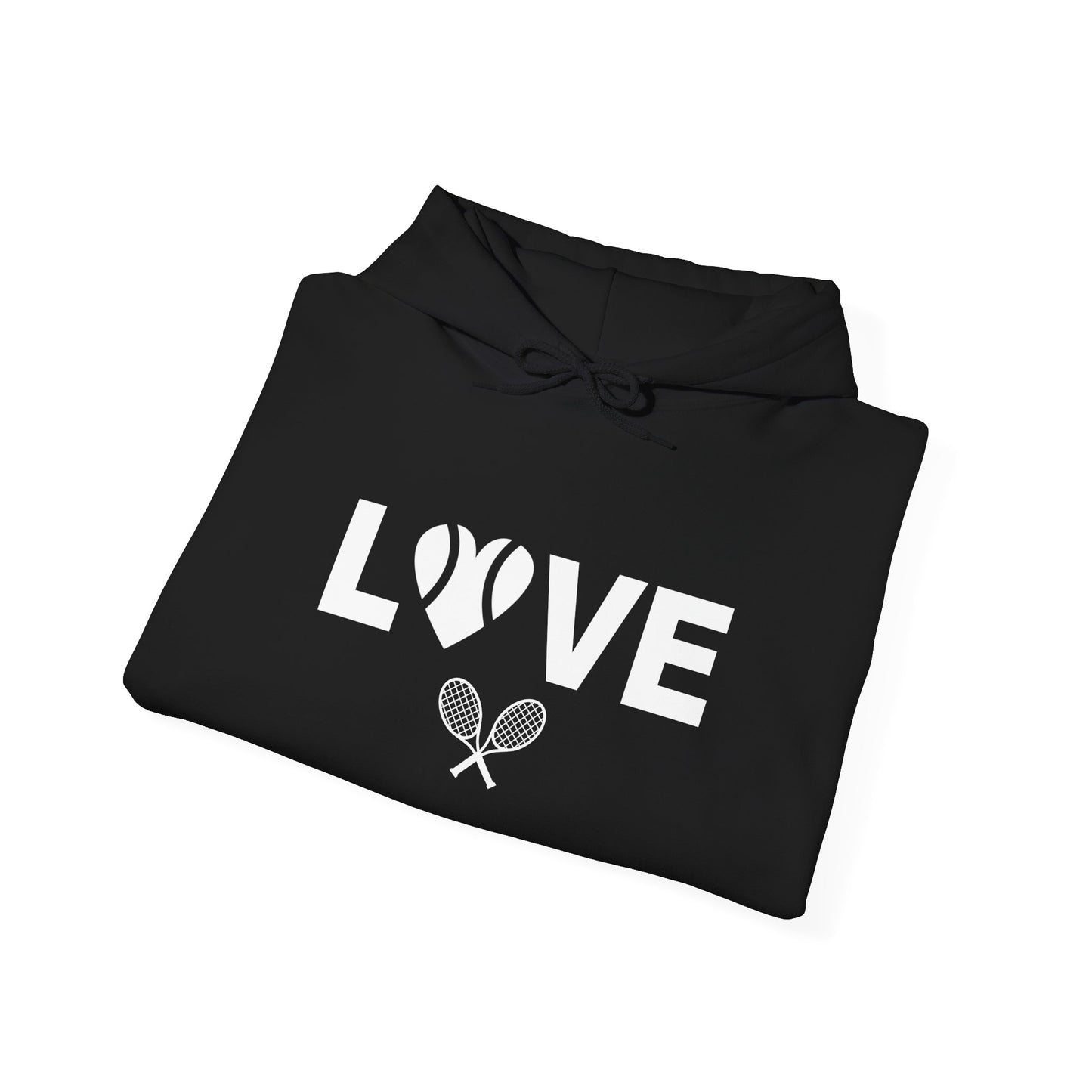 Love Tennis Unisex Hoodie, Perfect Gift for Sports Lovers, Cozy Sweatshirt for Couples, Ideal for Valentine's Day, Casualwear