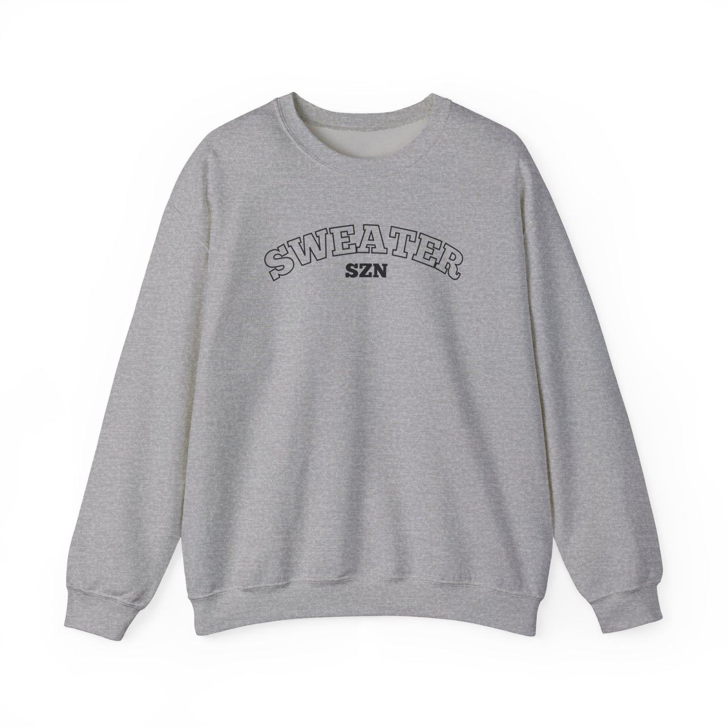 Sweater SZN Unisex Crewneck Sweatshirt, Cozy Gift for Fall, Holiday Apparel, Casual Everyday Wear, Perfect for Layering