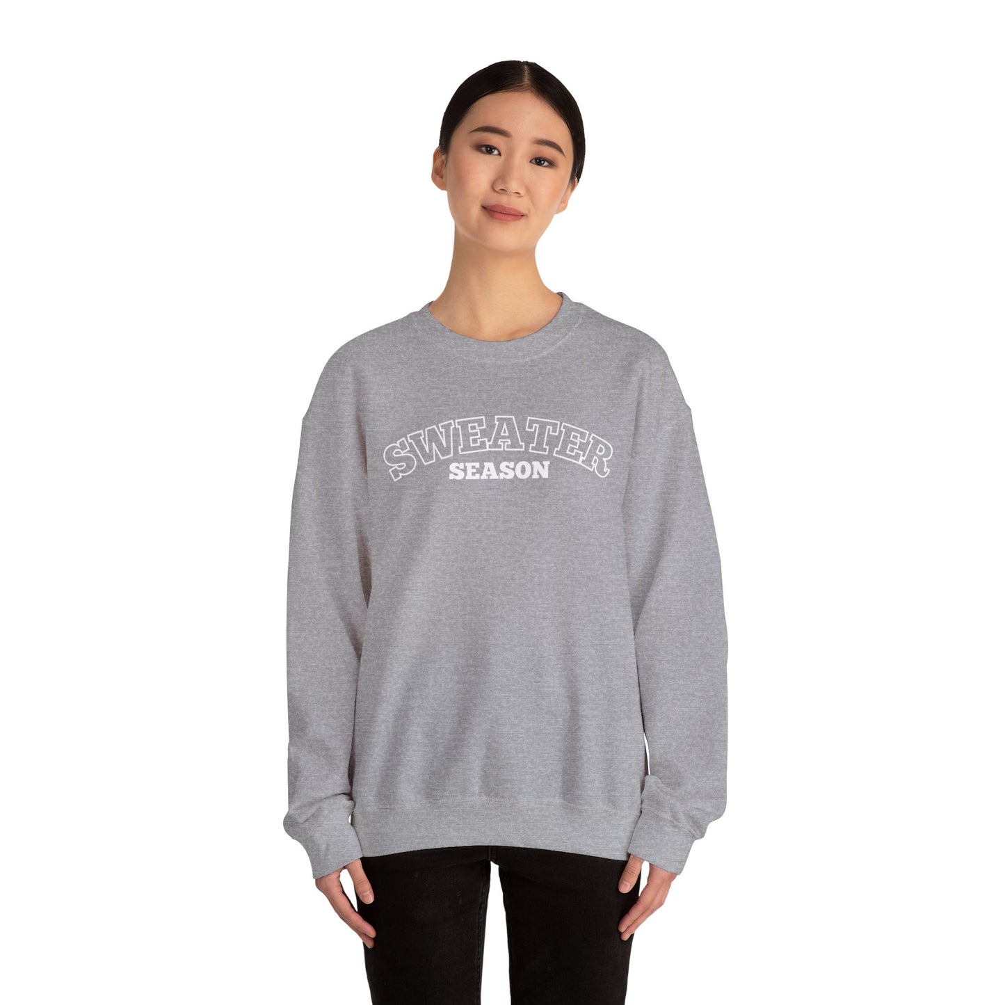 Sweater Season Unisex Crewneck Sweatshirt, Cozy Sweater, Perfect Fall Apparel, Gift for Her, Winter Wardrobe Essential