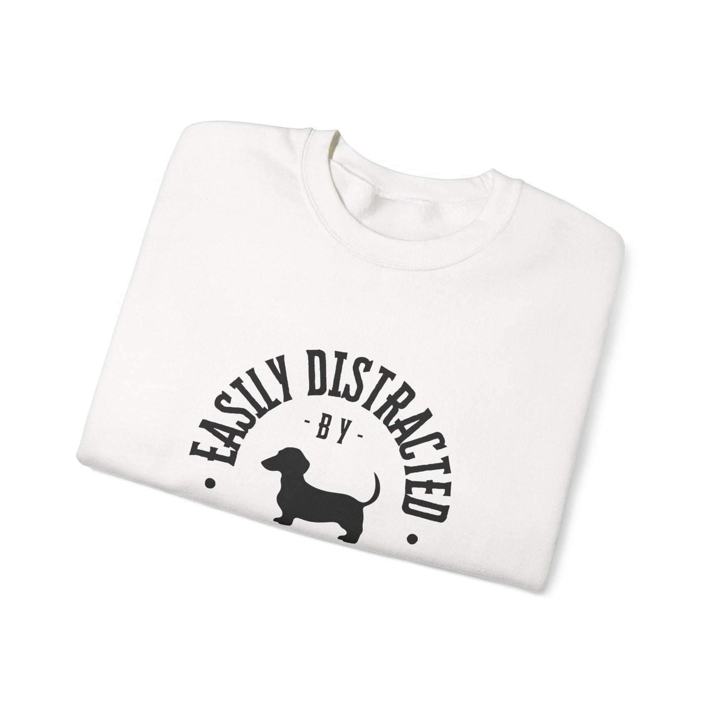 Easily Distracted by Weiners Sweatshirt, Funny Dog Lover Crewneck, Pet Parent Gift, Cozy Unisex Sweatshirt, Dog Themed Apparel