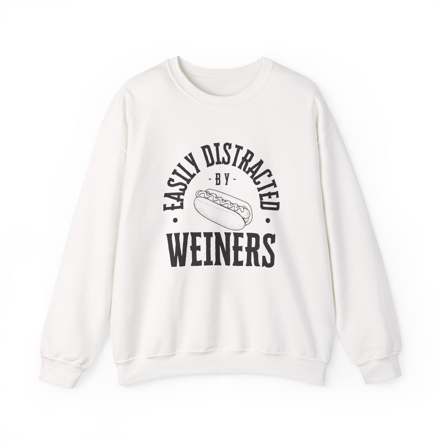 Easily Distracted Crewneck Sweatshirt | Funny Sweatshirt, Unisex Gift, Foodie Apparel, Casual Wear, Comfy Sweatshirt