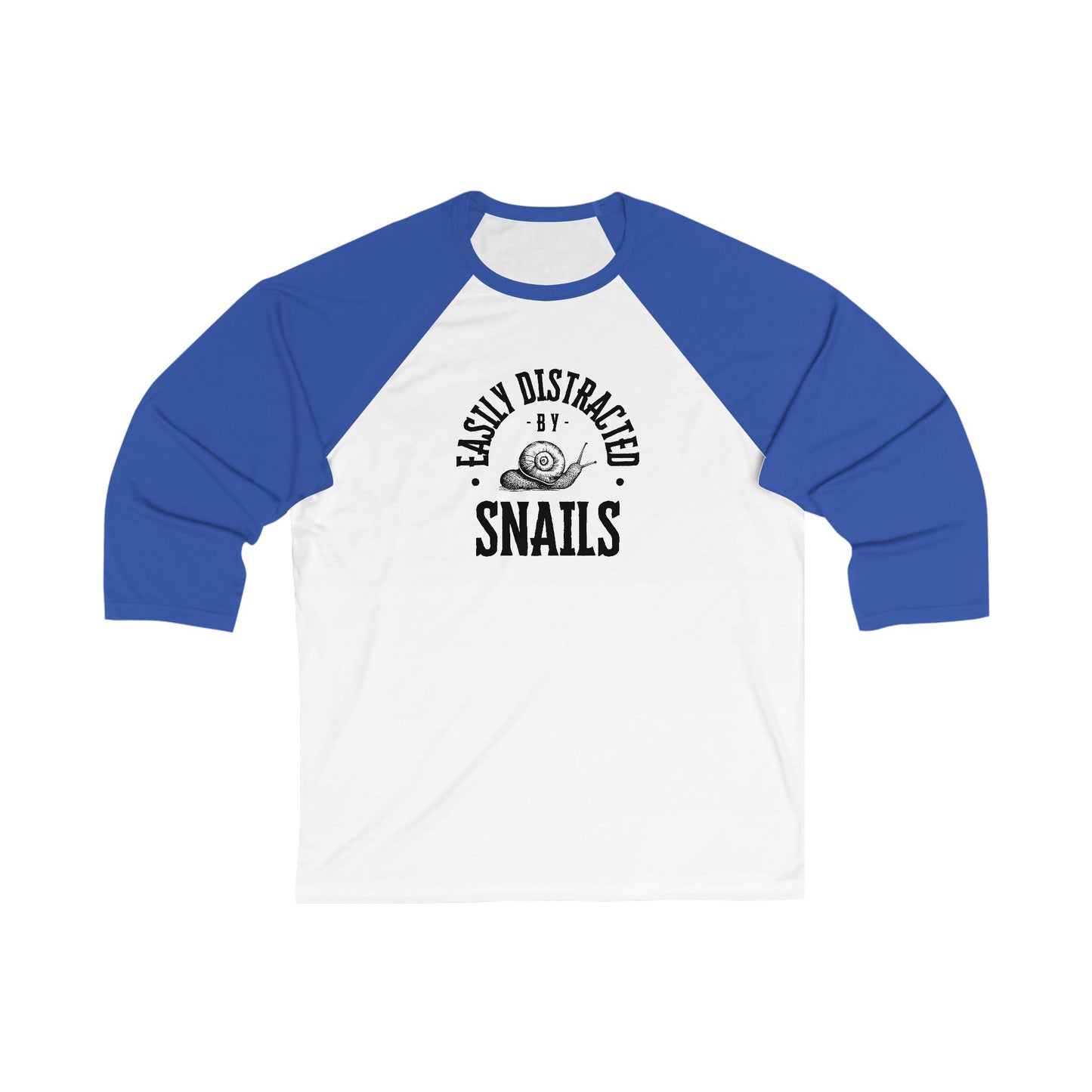 Easily Distracted by Snails Baseball Tee, Unisex Raglan Shirt, Cute Gift for Animal Lovers, Funny Snail T-Shirt, Casual Everyday Wear
