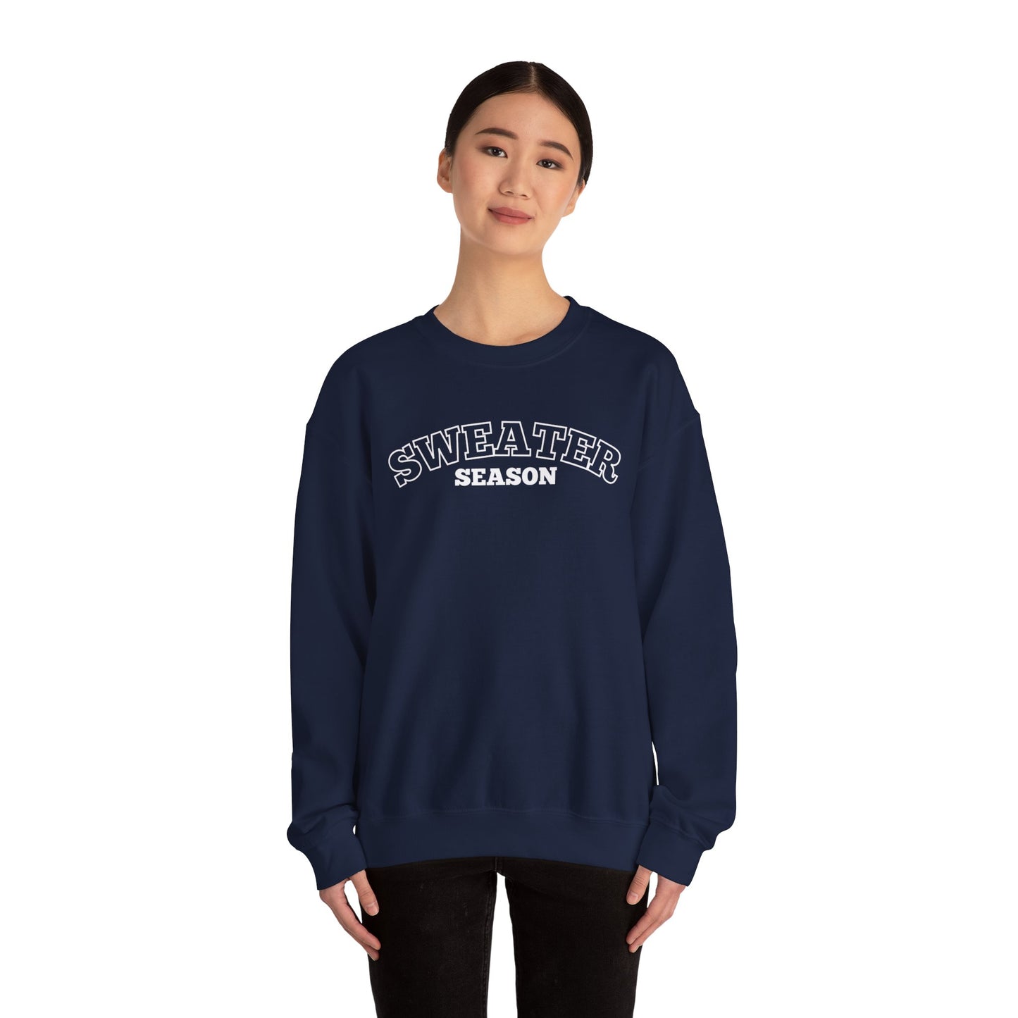 Sweater Season Unisex Crewneck Sweatshirt, Cozy Sweater, Perfect Fall Apparel, Gift for Her, Winter Wardrobe Essential
