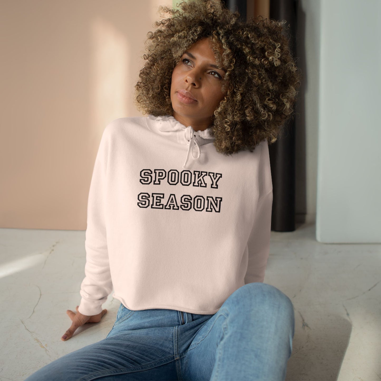 Spooky Season Crop Hoodie - Trendy Fall Fashion, Gift for Whiskey Lovers, Casual Wear, Cozy Lounge Top, Perfect for Parties