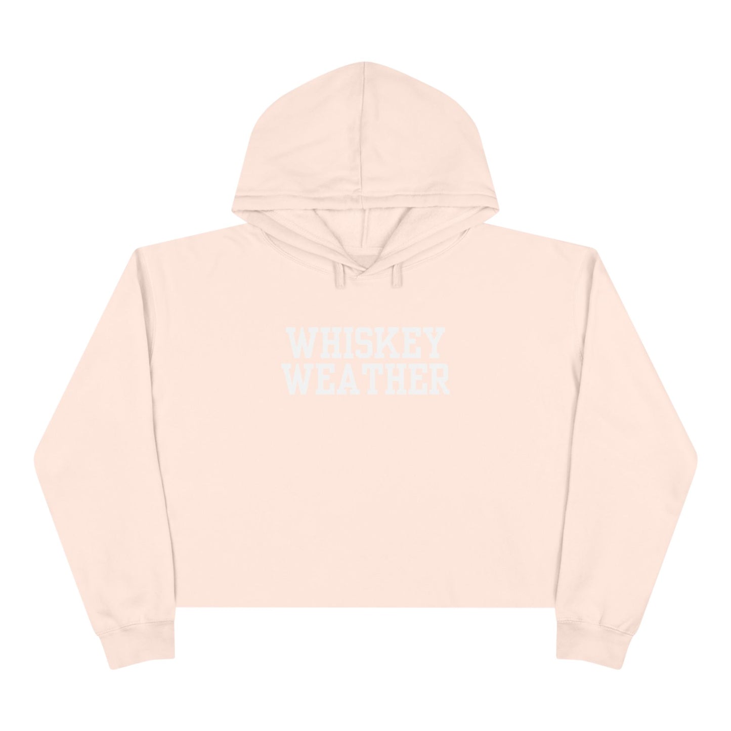Whiskey Weather Crop Hoodie - Trendy Fall Fashion, Gift for Whiskey Lovers, Casual Wear, Cozy Lounge Top, Perfect for Parties