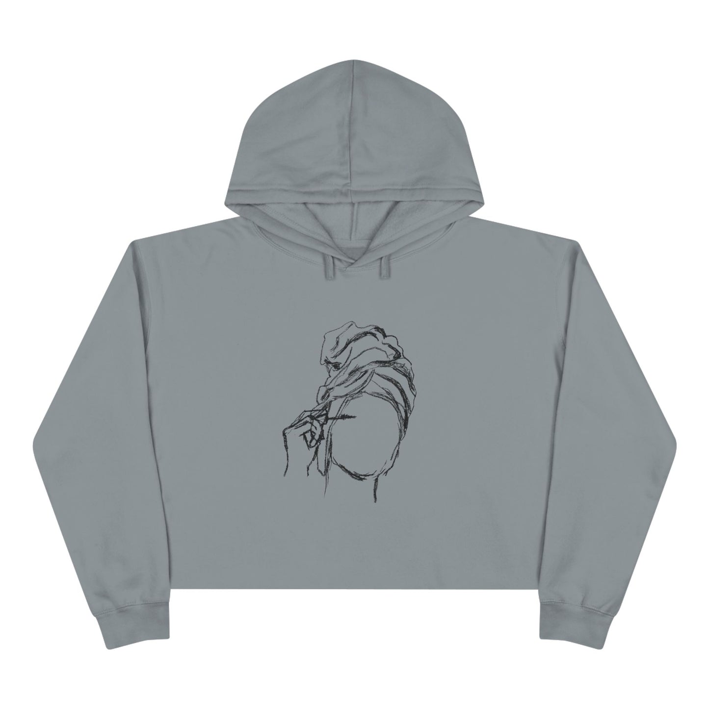 Minimalist Crop Hoodie for Everyday Comfort, Stylish Streetwear, Casual Outings, Gift for Her, Art-Inspired Fashion