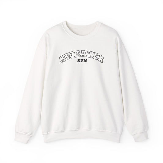 Sweater SZN Unisex Crewneck Sweatshirt, Cozy Gift for Fall, Holiday Apparel, Casual Everyday Wear, Perfect for Layering