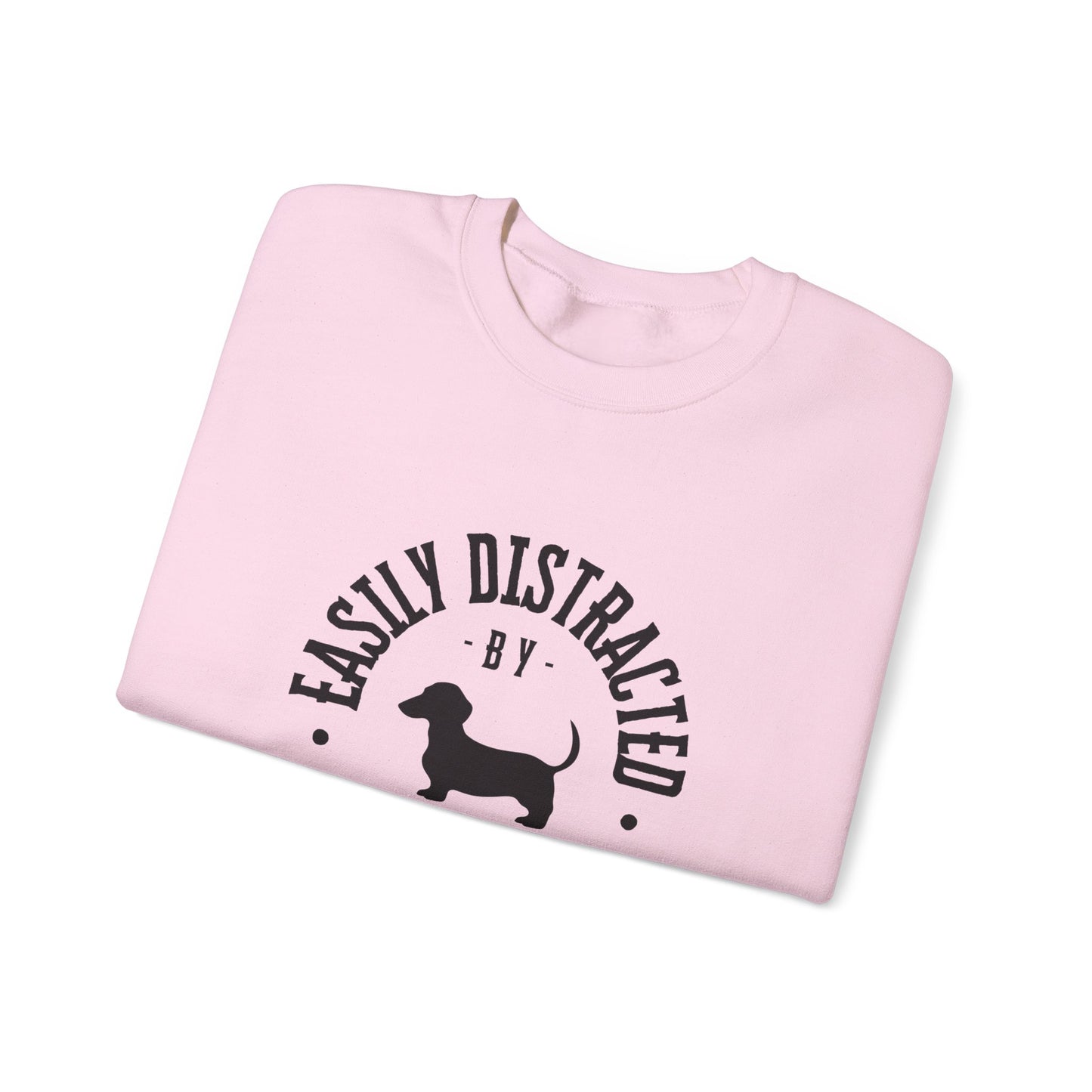 Easily Distracted by Weiners Sweatshirt, Funny Dog Lover Crewneck, Pet Parent Gift, Cozy Unisex Sweatshirt, Dog Themed Apparel