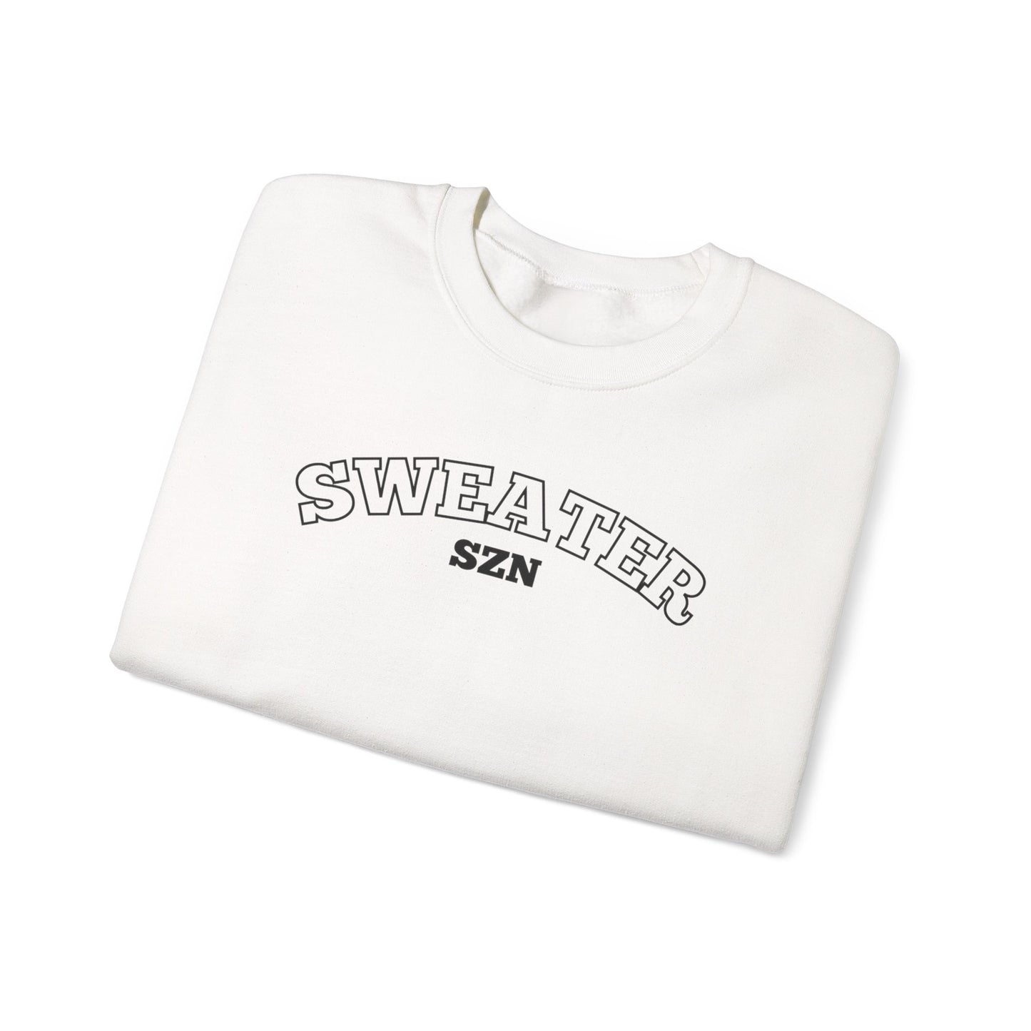 Sweater SZN Unisex Crewneck Sweatshirt, Cozy Gift for Fall, Holiday Apparel, Casual Everyday Wear, Perfect for Layering