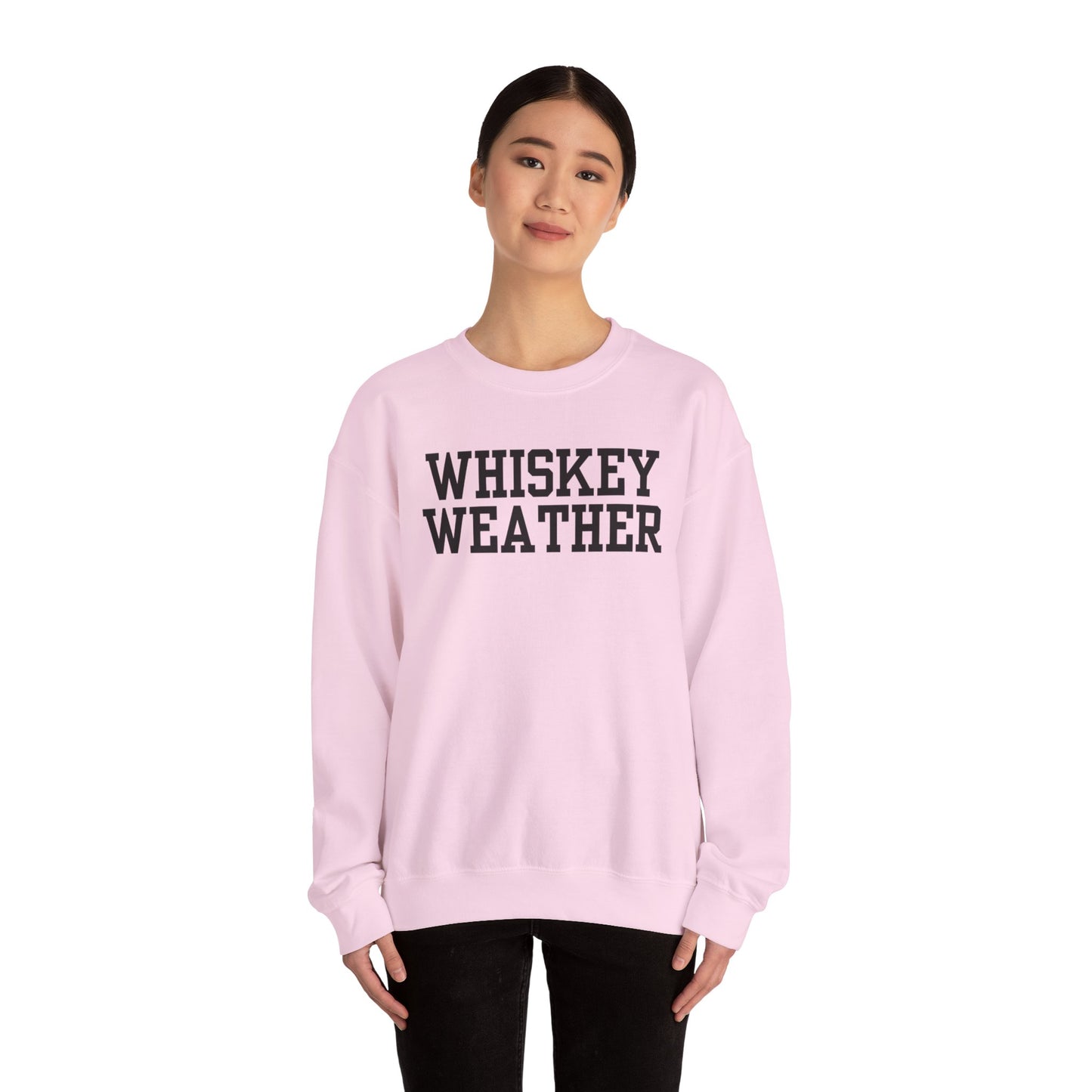 Whiskey Weather Crewneck Sweatshirt | Cozy Fall Apparel, Unisex Gift, Vintage Style, Autumn Fashion
