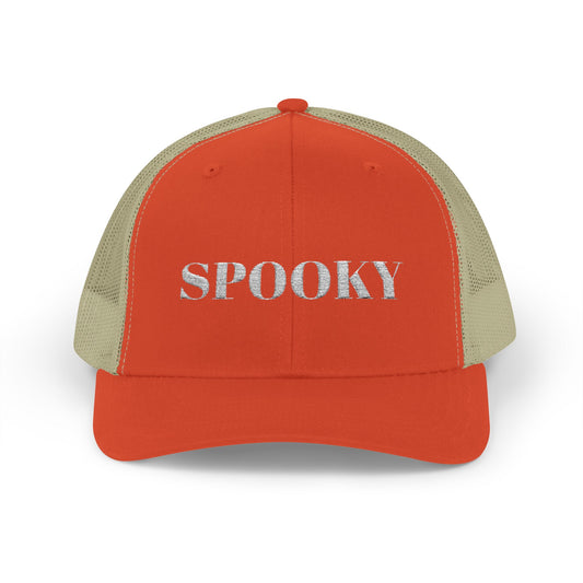 Spooky Snapback Trucker Cap | Halloween Hat, Casual Headgear, Outdoor Cap, Trick or Treat Accessory, Vintage Style