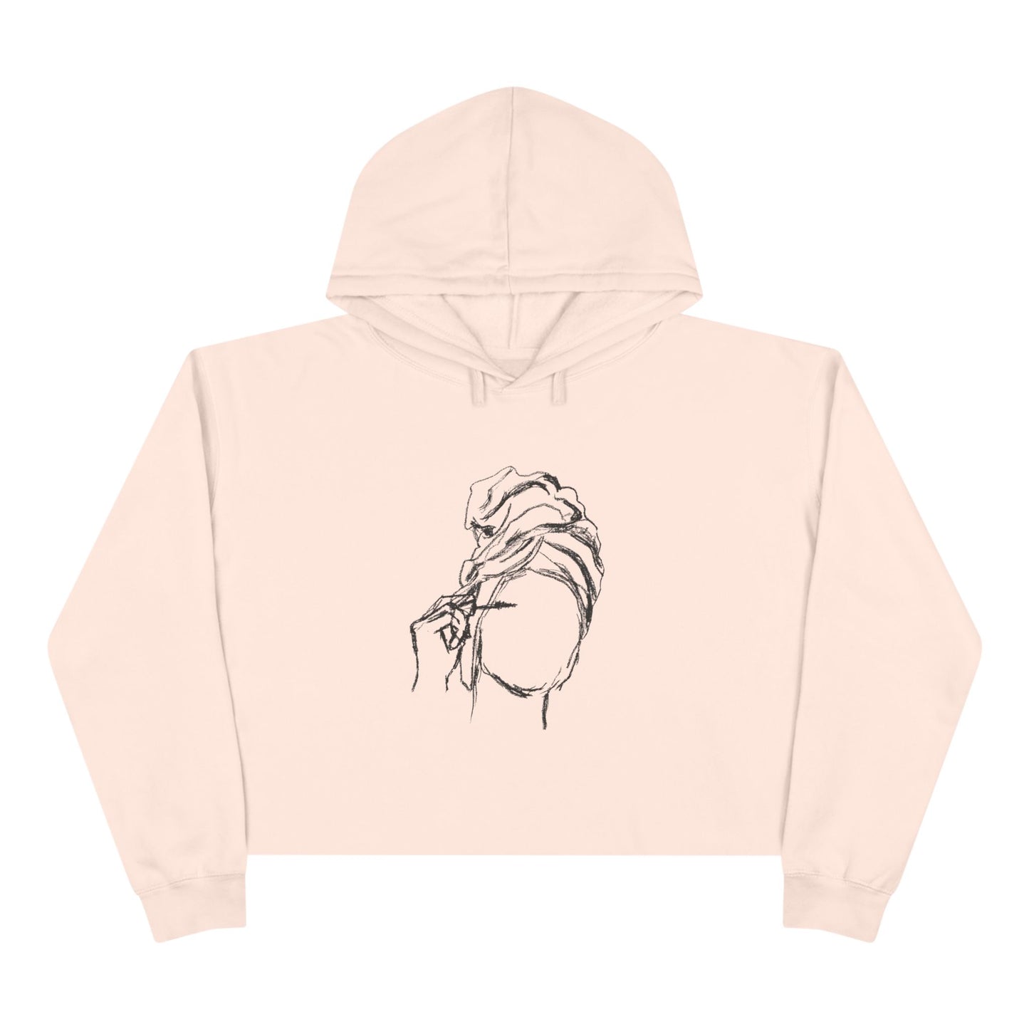 Minimalist Crop Hoodie for Everyday Comfort, Stylish Streetwear, Casual Outings, Gift for Her, Art-Inspired Fashion