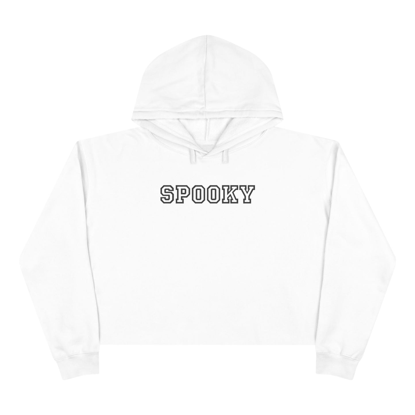 Spooky Crop Hoodie - Halloween Gift, Cozy Fashion, Casual Wear, Fall Wardrobe, Trendy Sweatshirt