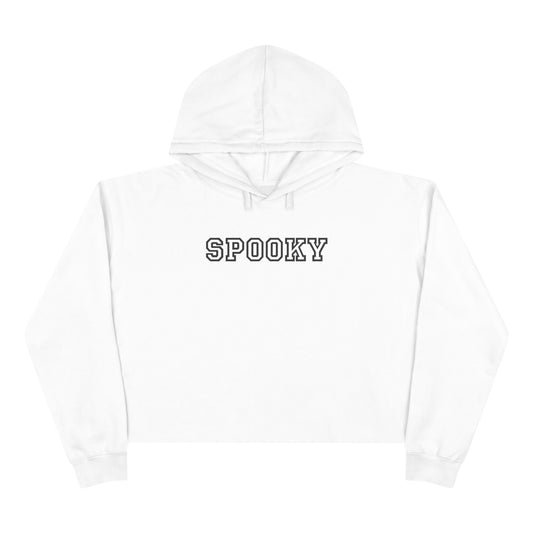 Spooky Crop Hoodie - Halloween Gift, Cozy Fashion, Casual Wear, Fall Wardrobe, Trendy Sweatshirt