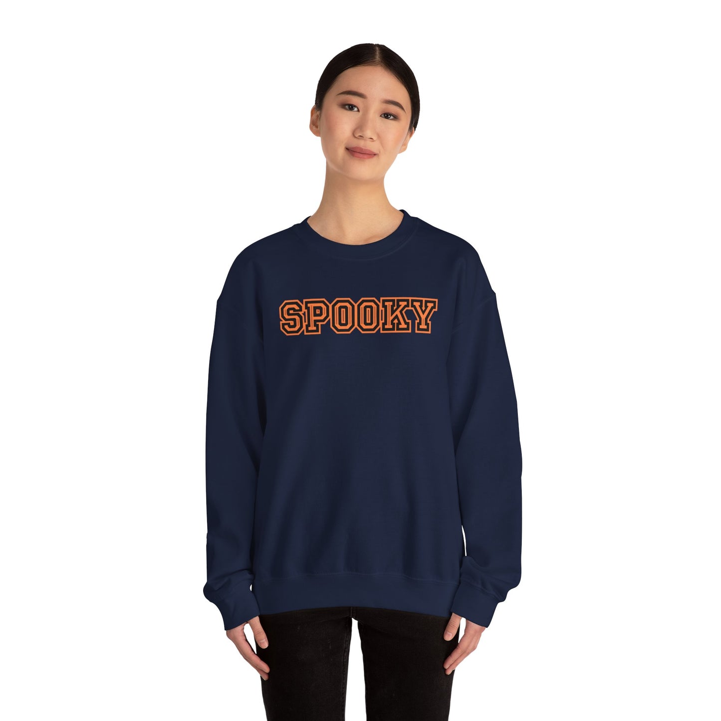 Spooky Crewneck Sweatshirt | Unisex Halloween Sweatshirt, Cozy Fall Apparel, Ghost-Themed Gift, Party Outfit, Casual Wear