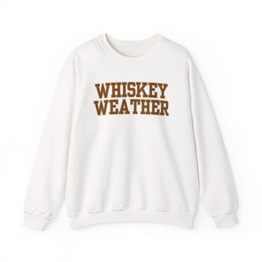 Whiskey Weather Crewneck Sweatshirt | Cozy Fall Apparel, Unisex Gift, Vintage Style, Autumn Fashion