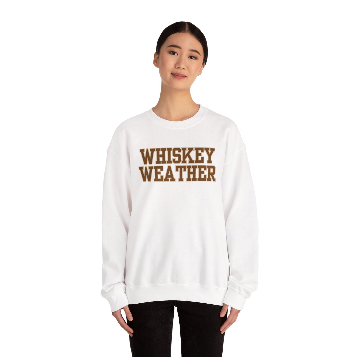 Whiskey Weather Crewneck Sweatshirt | Cozy Fall Apparel, Unisex Gift, Vintage Style, Autumn Fashion