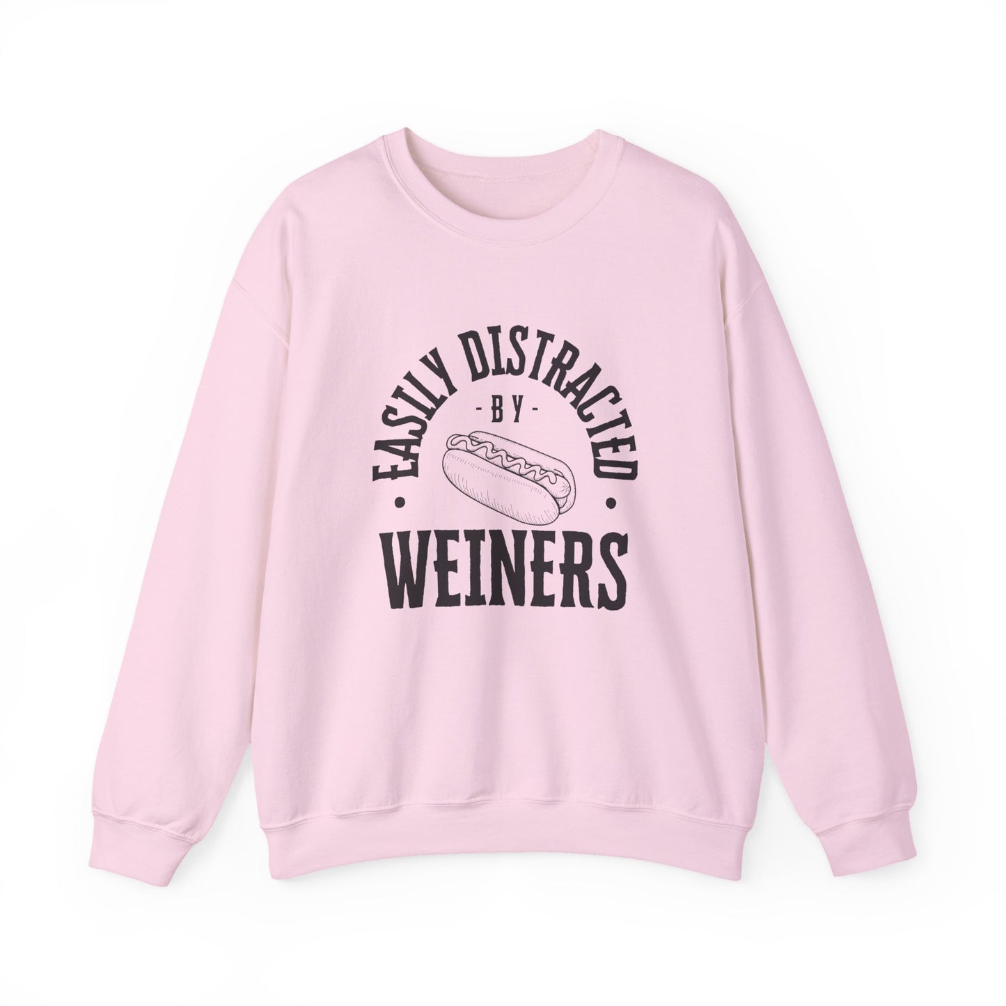 Easily Distracted Crewneck Sweatshirt | Funny Sweatshirt, Unisex Gift, Foodie Apparel, Casual Wear, Comfy Sweatshirt